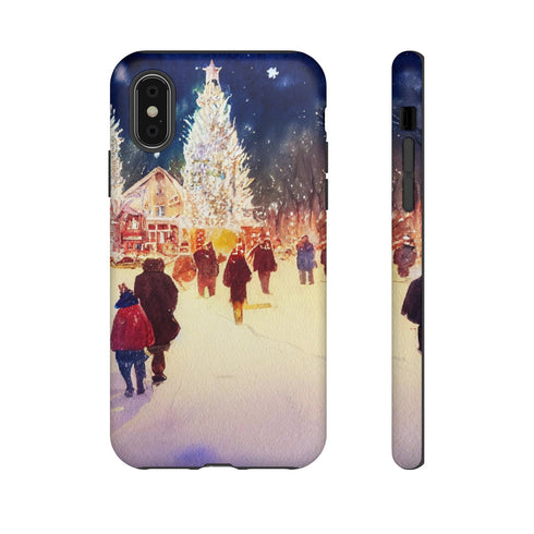 A Christmas Market in Denver Colorado - Impact Resistant Phone Case iPhone X Matte